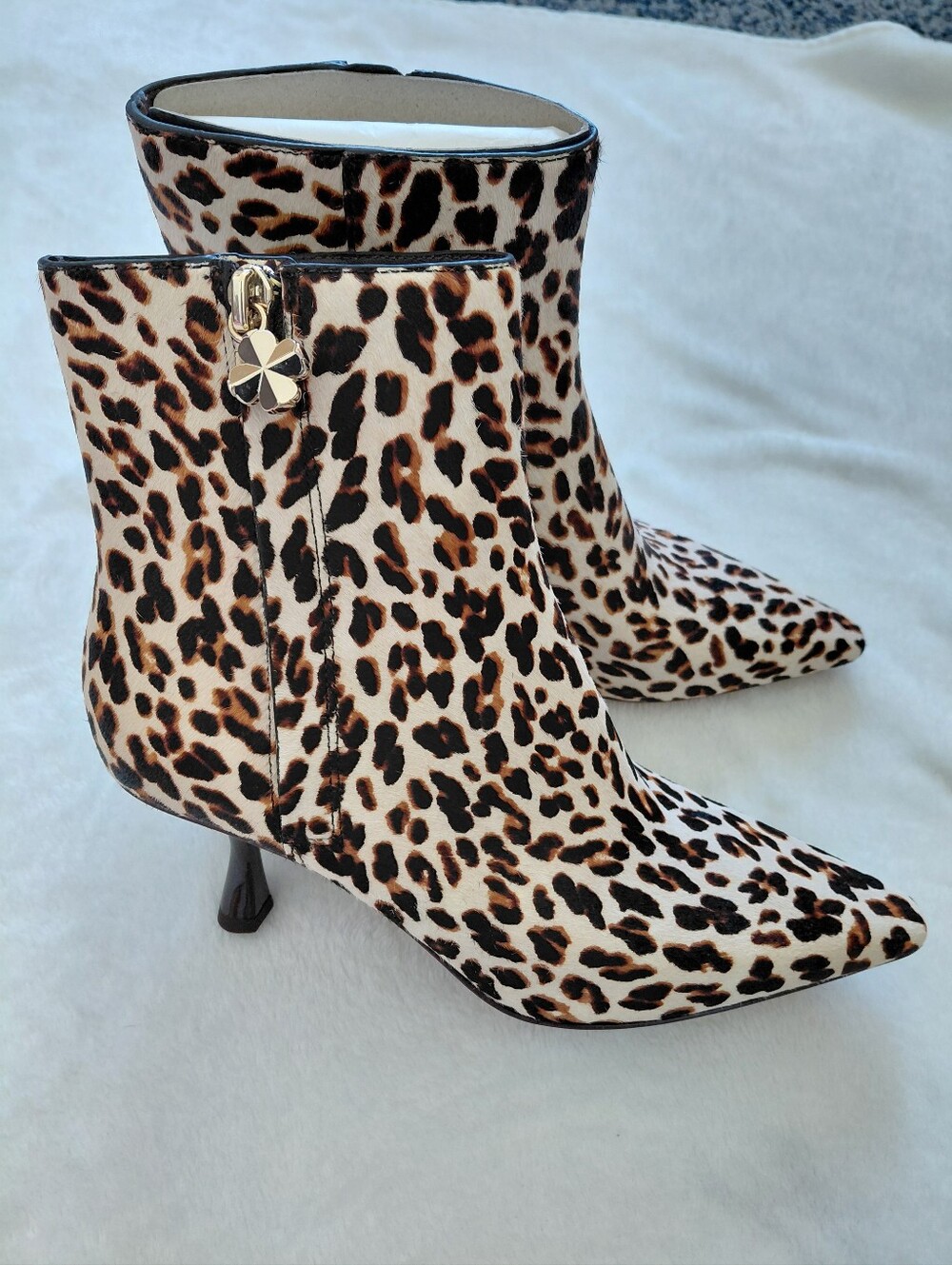 Kate Spade Adele Downtown Leopard Haircalf Booties Size 6.5B NWOT